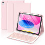 GAOJIE Coque Clavier pour iPad 11e Génération A16 2025/10e Génération 10,9 Pouces 2022, Coque de Protection avec Porte-Crayon, A