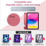 GAOJIE Coque Clavier pour iPad 11e Génération A16 2025/10e Génération 10,9 Pouces 2022, Coque de Protection avec Porte-Crayon, A