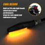 URAQT 4PCS Indicateurs de Moto, Flowing Mode Clignotants Lumières Indicateurs de Tournage de Moto, 12V 12 LED Universels Étanche
