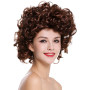 WIG ME UP - 91074-ZA33 Perruque Dame Carnaval mi-Long très bouclée Boucles Brun Acajou années 80