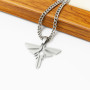Last Of Us Collier Argent Inoxidable, En Acier Allié, Avec Sac Velours, Pour Jeux De Rôle, Cosplay, Cadeau Pour Adolescents Et F
