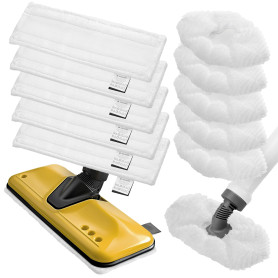Navaris Housse de rechange pour nettoyeur vapeur - Kit de lingettes microfibres - Compatible avec Kärcher EasyFix série SC 2 à 5