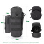 Kyrio Molle Sac à bandoulière pour bouteille d'eau avec pochette pour accessoires et bandoulière amovible 25 x 10,9 cm