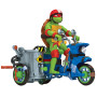 Teenage Mutant Ninja Turtles - Tortues Ninja, Véhicule avec Figurine Exclusive de 12 cm, avec Fonction Combat, Raphael, pour Les
