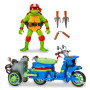 Teenage Mutant Ninja Turtles - Tortues Ninja, Véhicule avec Figurine Exclusive de 12 cm, avec Fonction Combat, Raphael, pour Les