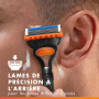 Gillette Recharges De Rasoir Fusion5 Pour Hommes, Pack De 20, AUTHENTIQUES, Cartouches Avec Bande Lubrifiante Et 5 Lames Pour Un