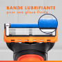 Gillette Recharges De Rasoir Fusion5 Pour Hommes, Pack De 20, AUTHENTIQUES, Cartouches Avec Bande Lubrifiante Et 5 Lames Pour Un