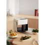 CREATE/AIR FRYER STUDIO CRYSTAL/Friteuse sans huile 4,2 L avec vaporisateur d’eau blanc cassé/Capacité 5-6 portions, 6 programme