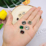 10 pièces de boutons vintage en strass avec perles, boutons dorés en métal à fleurs décoratifs à coudre, boutons en cristal pour