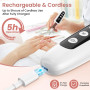 Set de manucure/pédicure, Kit Manucure Pedicure Sans Fil, Ponceuse pour Ongles Professionnel avec Batterie, Kit de Soin des Ongl