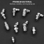 201 Pièces Embout Pompe a Graisse Assortiment de Graisseur Filetés de Graissage M6 M8 M10 Droit Graisse Raccord Raccords Filetag
