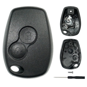 SUPALAN Coque Clé 1 pièces 2 Boutons Compatible pour Dacia Duster Sandero Stepway Logan Lodgy Dokker, TéLéCommande Coque Voiture