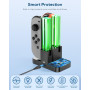 FYOUNG 4 en 1 Chargeur pour Compatible avec Joy Con pour Switch & OLED Model, Station de Charge pour Pro Manettes