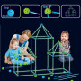 Kit De Construction pour Enfants 140 Pièces Brillent dans Le Noir Jouets De Construction De Fort d'air pour 4 5 6 7 8 9 Ans Et P