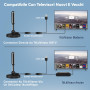Antenne TV IntéRieur Puissante, Nouveau pour 2026 Antenne TNT IntéRieur Puissante, CâBle Coaxial De 5m, RéCeption Longue Distanc