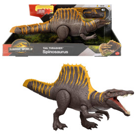 Mattel Jurassic World Renaissance Figurine articulée Spinosaurus, jouet dinosaure avec 2 mouvements d’attaque, fidèle au film, j