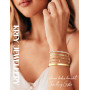 KRFY 5 Bracelet Femme Argent Or Ensemble De Bracelets Superposés Bracelet Acier Inoxydable Femme Argent Empilables Bracelets Rég