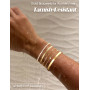 KRFY 5 Bracelet Femme Argent Or Ensemble De Bracelets Superposés Bracelet Acier Inoxydable Femme Argent Empilables Bracelets Rég