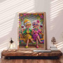 Swing Vieille Femme Jigsaw Puzzle 1000 pièce pour Adultes Amis fête Verres de vin Fleurs en Fleur Puzzle Impossible Dur Difficil