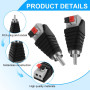 AXFEE 4 PCS RCA Vers Haut-parleur Adaptateur, Fiche Sans Soudure Haut-parleur Phono, RCA Mâle Vers AV Ressort Presse pour Audio 