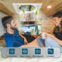 Brolteja Ventilateur de toit camping car,12V RV Ventilateur D'éChappement De Toit,Lanterneau Camping car d'extraction Réversible