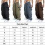 WZIKAI Pantalon cargo baggy décontracté pour homme - Pantalon cargo de parachute - Coupe ample - Hip Hop - Sarouel avec poches