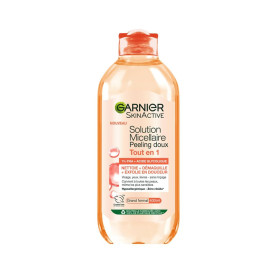 Garnier - Eau Micellaire Tout-en-1 Peeling Doux - 1% PHA & Acide Glycolique - Exfoliante & Lissante - Pour Tous Types de Peaux -