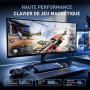 RK ROYAL KLUDGE C61 HE Clavier magnétique AZERTY Filaire 60%, interrupteurs à Effet Hall, Rapid Trigger 8 000 Hz, précision 0,01