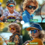 Beread Lot de 2 lunettes de soleil polarisées pour enfants - Protection UV400 - Pour garçons et filles - Pour cyclisme, course à