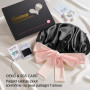 Umisleep 100% 22 Momme de Mûrier Bonnet Soie Cheveux Nuit pour Dormir, Bonnet de Nuit Doux en Soie Double Couche pour Cheveux Fr