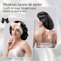 Umisleep 100% 22 Momme de Mûrier Bonnet Soie Cheveux Nuit pour Dormir, Bonnet de Nuit Doux en Soie Double Couche pour Cheveux Fr