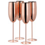 Oak & Steel - 4 Flûtes À Champagne En Acier Inoxydable, 285 Ml - Rose Gold Pack De Verres À Vin Pétillant
