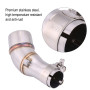 Qiilu Tuyau d'échappement intermédiaire de Moto Glissement Sur Échappement Moyen Lien Tuyau Adaptateur pour R25 R3 2013-2016