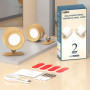 Feallive Applique Murale Interieur, Lampe Murale Touch LED avec Port de Charge USB Contrôle Tactile, 3 Niveaux de Luminosité 3 T
