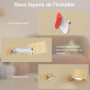 Feallive Applique Murale Interieur, Lampe Murale Touch LED avec Port de Charge USB Contrôle Tactile, 3 Niveaux de Luminosité 3 T