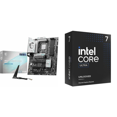 MSI B860 Gaming Plus WiFi Carte mère + Intel® Core™ Ultra 7 265KF processeur pour PC de Bureau 20 cœurs