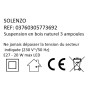 Solenzo - Lustre suspension ATLANTIQUE en bois naturel flotté 2 ampoules - style bord de mer - E27