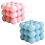 NICAVKIT 2 Pcs Bougie à Bulles, Cube Soja Cire Bougies Bougie Parfumée Décorative Bougies Esthétiques Pour Chambre à Coucher Cha