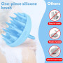 Alyvisun Brosse Massage Cuir Chevelu, Brosse en Silicone Douce, la Relaxation et la Propreté de la Tête, Exfoliation pour le Cui
