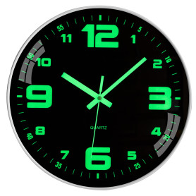 ACCSHINE Horloge Murale Numérique silencieuse sans tic tac Lumineuse 30 cm Design Moderne - Grande Digitale à Piles - Facile à L