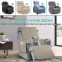 RAPRAP Étanche Housse pour Fauteuil Relax Electrique, Antidérapant Housse de Chaise Inclinable avec Poches Latérales, Lavable Pr