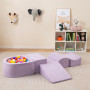 DREAMADE Parcours de motricité Bébé 5PCS avec Housse Lavable, Blocs de Construction avec Piscine à Balles, Module Motricité pour