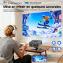 Vidéoprojecteur 4K Supporté 1500 ANSI 38000 Lumen avec Google TV Officiel, Netflix Youtube, Auto Focus, WiFi 6 Bluetooth 5.3, Co