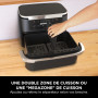 Ninja FlexDrawer Friteuse sans huile, Petite friteuse à air, double bac, compartiment 6,6L, appareil de cuisine multifonction 6-