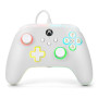 Manette filaire PowerA Advantage pour Xbox Series X|S avec bande LED Lumectra + RVB - Blanc