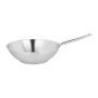 Sitram 717097 Wok Endurance Ø28cm 100% Acier Inoxydable - fond triple épaisseur - Intérieur sans revêtement nocif - Tous feux do
