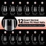 UNA GELLA Capsule Américaine Ongle Carrée Courte, 120 PCS 12 Tailles Full Cover Capsules Ongles, Soft Gel Pré-Limé, Press-On pou