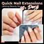 UNA GELLA Capsule Américaine Ongle Amande Courte, 120 PCS 12 Tailles Full Cover Capsules Ongles, Ongles Soft Gel Clairs, Solides