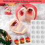 Moule en silicone 3D en forme de pomme - moule trompe l'oeil fruit Pour 15 cavités - Anti-adhésif - Pour boules de chocolat, gât