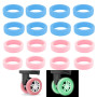 BSITSSS 16Pièces Lumineux Protection Roue Valise, Silicone Protege Roulette Valise, Housses de Protection de Roue de Bagage Rédu